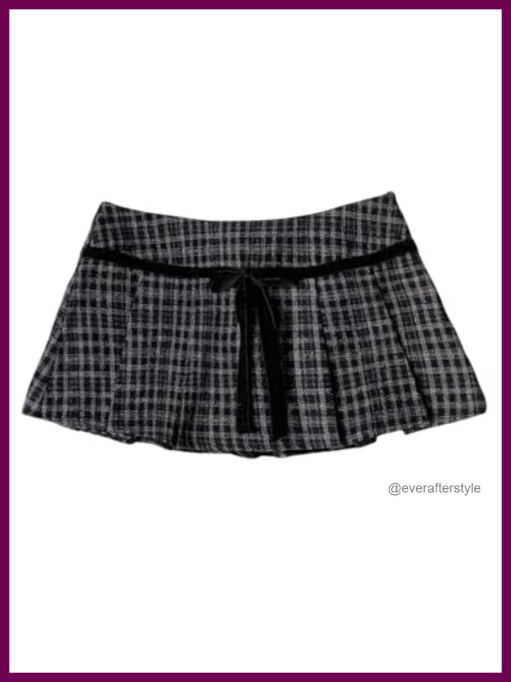 Plaid Pleated Mini Skirt Low Rise A Line Flared Y2K
